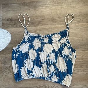 Urban Outfitters blue/khaki floral camisole, size medium